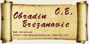Obradin Brezanović vizit kartica